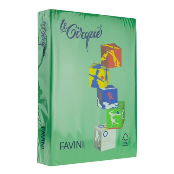 Hartie colorata Verde padure A4, FAVINI, 80 g/mp, 500 coli/top, cod culoare 207 - - Roveli