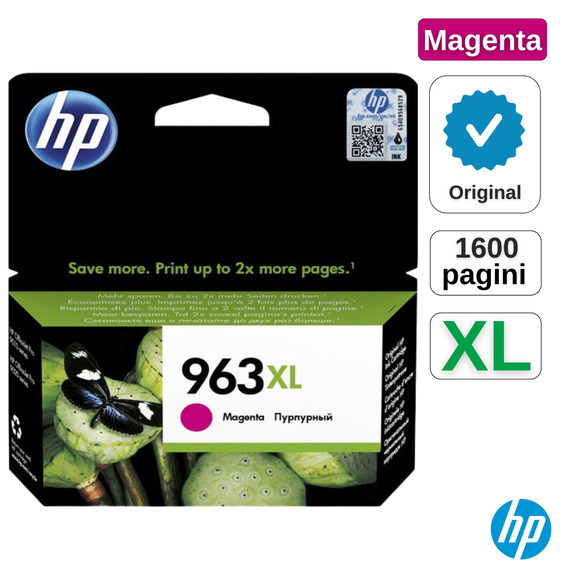 Cartus HP OfficeJet Pro 963XL Magenta 3JA28AE, 23 ml - - Roveli