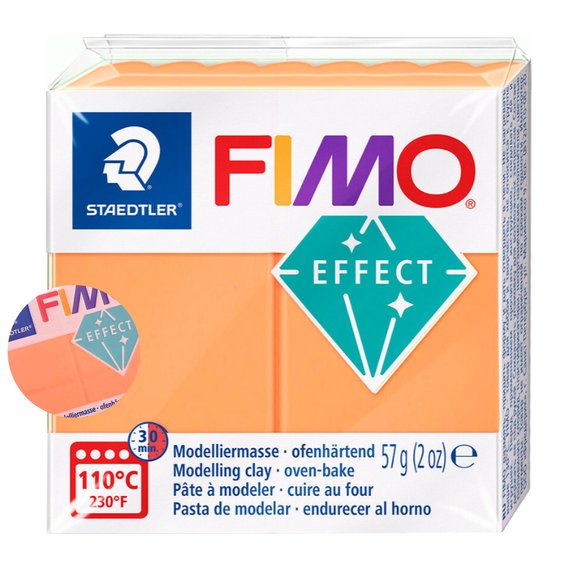 Lut polimeric Fimo Effect pentru modelaj 57g Portocaliu Neon STH-8010-401 - - Roveli