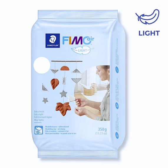 Plastilina cu uscare la aer, FIMO Air Light ALBA, 350g - - Roveli