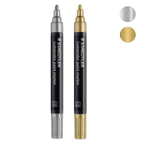 Marker cu vopsea acrilica, STAEDTLER Lumocolor, Culoare (230): Argintiu - - Roveli