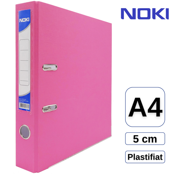 Biblioraft plastifiat 5 cm, NOKI, Culoare (230): Roz - - Roveli