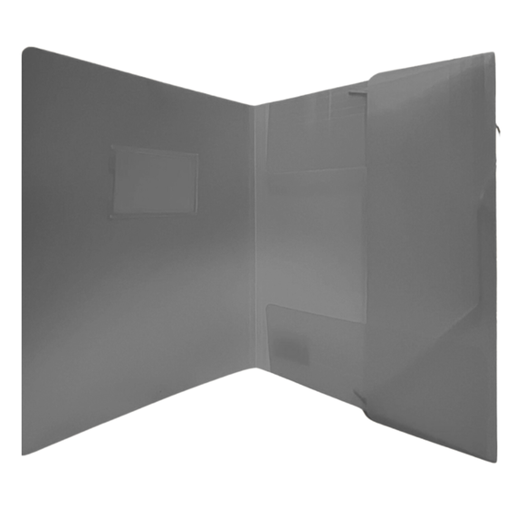 Mapa plastic A4, cu elastic si eticheta, OPTIMA, Culoare (230): Fumuriu - 3- Roveli