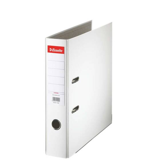 Biblioraft plastifiat, 7.5 cm ESSELTE Economy, Culoare (230): Alb - 2- Roveli