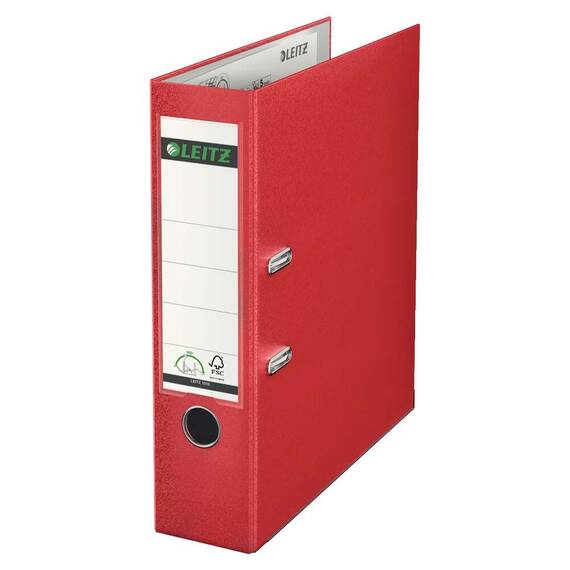 Biblioraft plastifiat 8cm, deschidere 180 grade, LEITZ, Culoare (230): Rosu - 2- Roveli