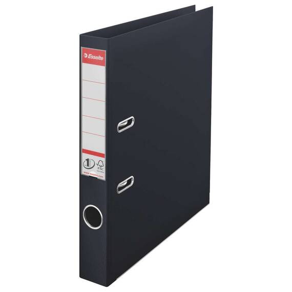 Biblioraft plastifiat interior-exterior, 5 cm ESSELTE Vivida Power, Culoare (230): Negru - 2- Roveli