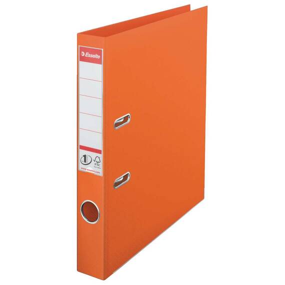 Biblioraft plastifiat interior-exterior, 5 cm ESSELTE Power, Culoare (230): Portocaliu - 2- Roveli