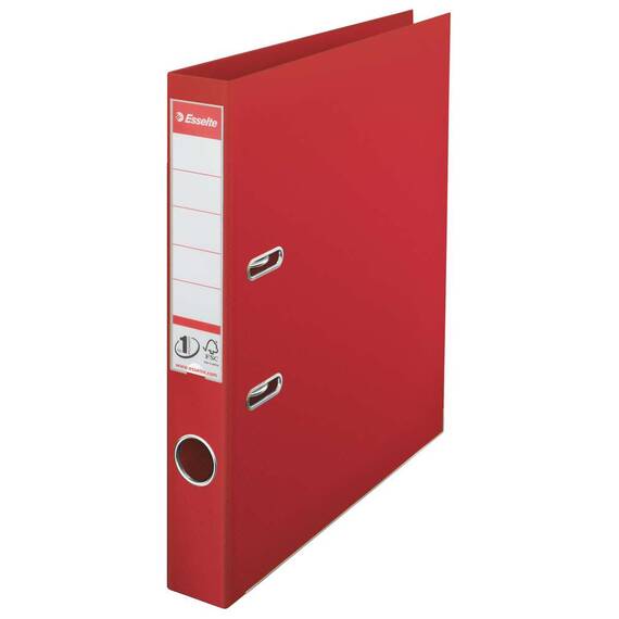 Biblioraft plastifiat interior-exterior, 5 cm ESSELTE Power, Culoare (230): Rosu - 2- Roveli