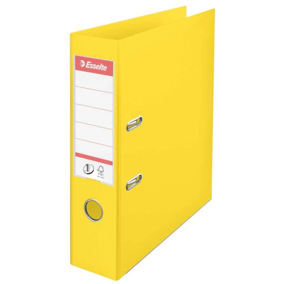 Biblioraft plastifiat interior-exterior, 7.5 cm ESSELTE Vivida Power, Culoare (230): Galben - 2- Roveli