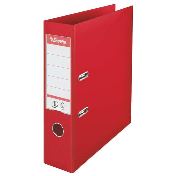 Biblioraft plastifiat interior-exterior, 7.5 cm ESSELTE Power, Culoare (230): Rosu - 2- Roveli