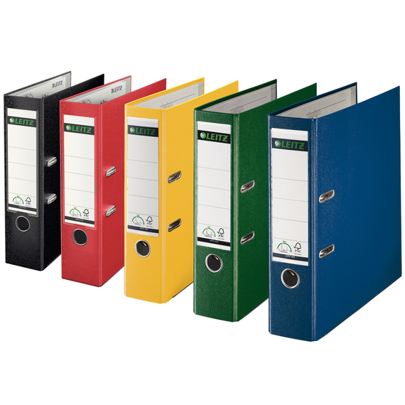 Biblioraft plastifiat 8cm, deschidere 180 grade, LEITZ, Culoare (230): Rosu - - Roveli