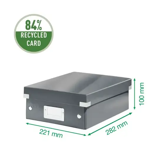 Cutie organizer mica, 282 x 221 x 100 mm, compartimentata cu eticheta, LEITZ Click&Store, Culoare (230): Mov - 3- Roveli