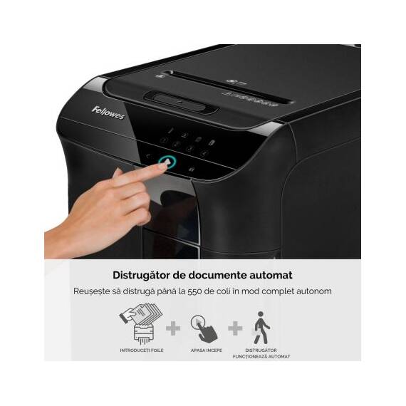 Distrugator documente 550 coli, Cross-Cut, FELLOWES Automax - 8- Roveli