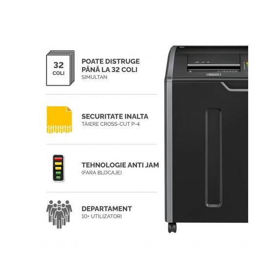 Distrugator documente 32 coli, Cross-Cut, FELLOWES 425Ci - 2- Roveli