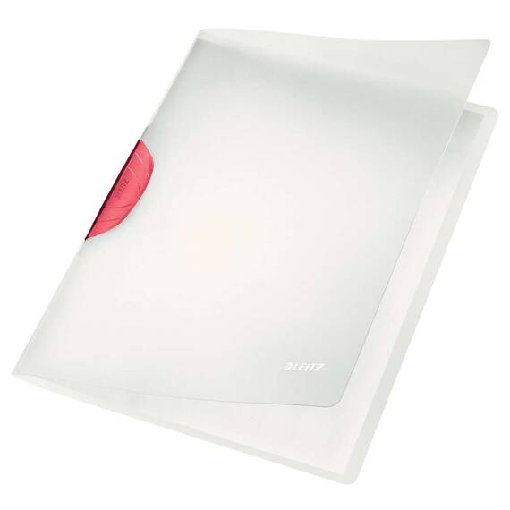 Dosar plastic A4 cu clema pivotanta, LEITZ Magic, Culoare (230): Rosu - 2- Roveli