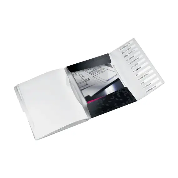 Mapa plastic A4 cu 12 separatoare, LEITZ WOW, Culoare (230): Roz - 4- Roveli