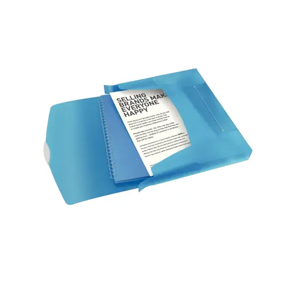 Mapa plastic A4, cu elastic ESSELTE Vivida Jumbo, Culoare (230): Albastru - 3- Roveli