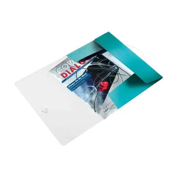 Mapa plastic A4 cu elastic, LEITZ WOW, Culoare (230): Turcoaz - 3- Roveli