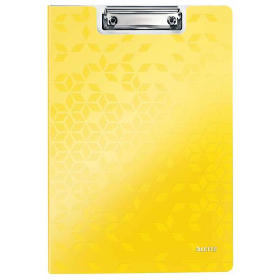 Clipboard dublu plastifiat cu buzunar, A4, LEITZ WOW, Culoare (230): Galben - 2- Roveli