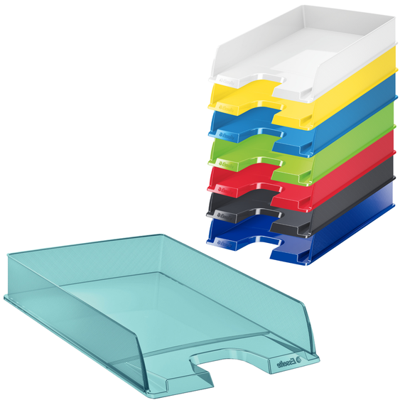 Tavita documente color, ESSELTE Vivida Europost, Culoare (230): Albastru transparent - - Roveli