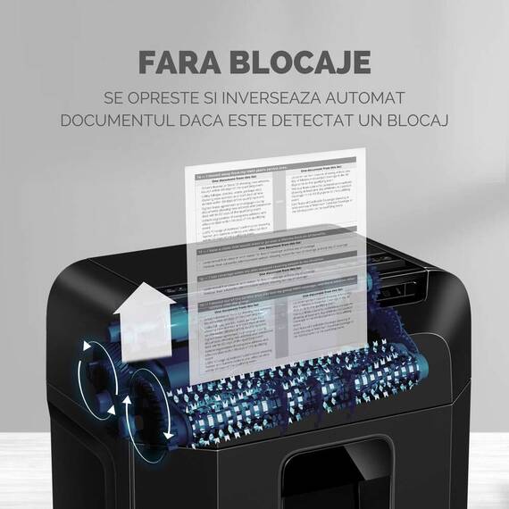 Distrugator documente hibrid, 80 coli, Micro-Cut, FELLOWES 80M - 8- Roveli