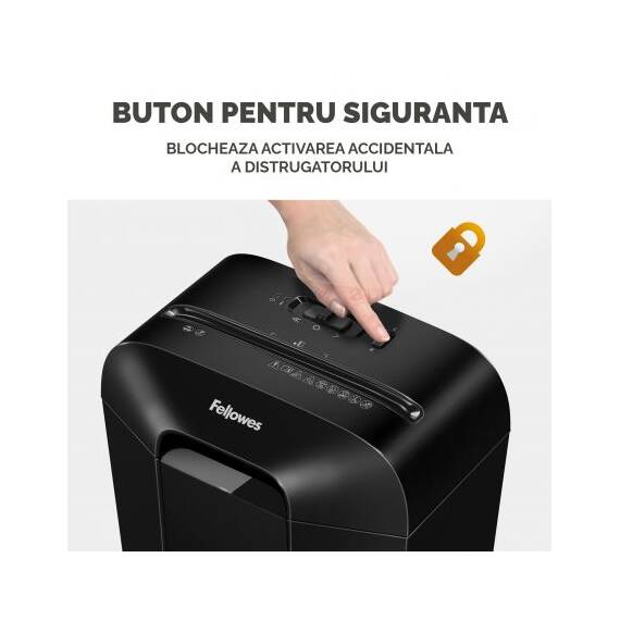 Distrugator documente 6 coli, Micro-Cut, FELLOWES LX25M - 4- Roveli
