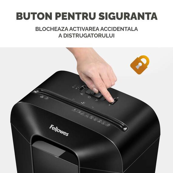 Distrugator documente 8 coli, Micro-Cut, FELLOWES LX41M - 6- Roveli