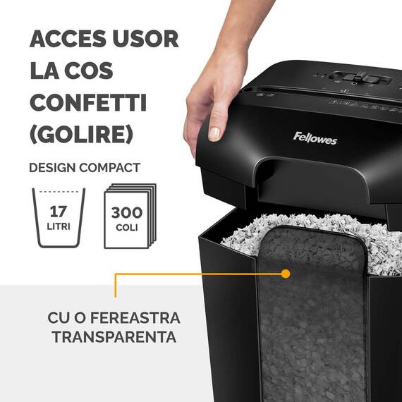 Distrugator documente 8 coli, Micro-Cut, FELLOWES LX41M - 5- Roveli
