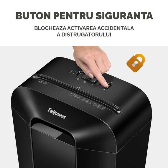 Distrugator documente 8 coli, Cross-Cut, FELLOWES LX45 - 5- Roveli