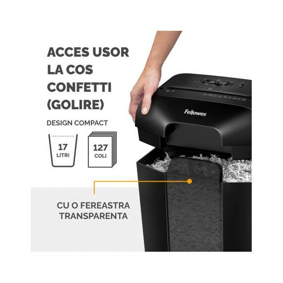 Distrugator documente 9 coli, Cross-Cut, FELLOWES LX50 - 3- Roveli