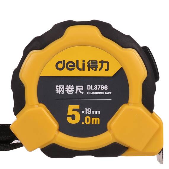 Ruleta otel, plastic ABS, 5 m x 19 mm, DELI - - Roveli