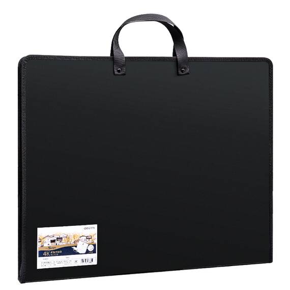 Servieta PP portofoliu pictura, 440 x 350 x 35 mm, neagra, DELI - - Roveli