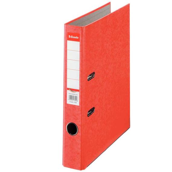 Biblioraft marmorat color, 5 cm ESSELTE Rainbow, Culoare (230): Rosu - 2- Roveli