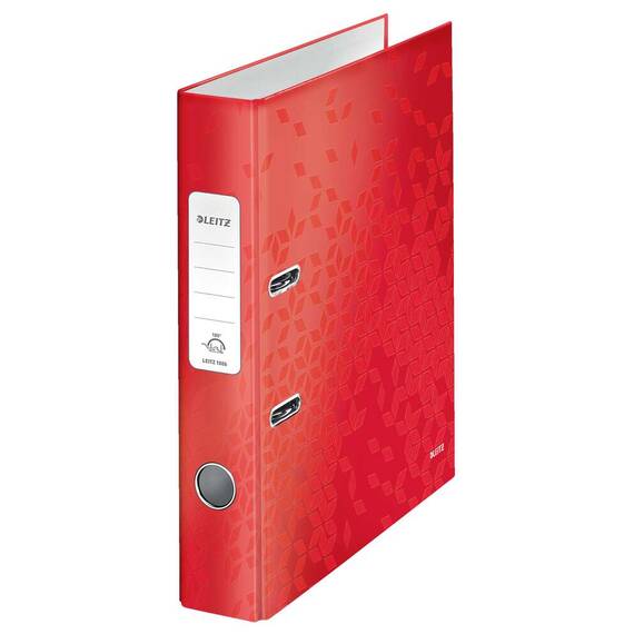 Biblioraft plastifiat 5.2 cm, deschidere 180 grade, LEITZ WOW, Culoare (230): Rosu - 2- Roveli