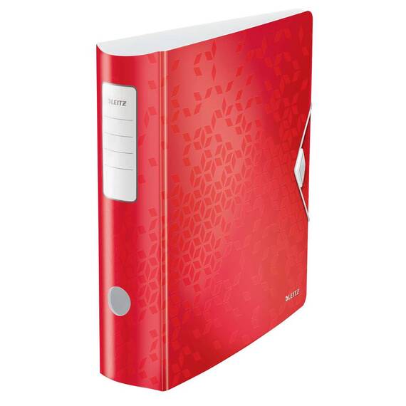 Biblioraft plastifiat 8.2cm, deschidere 180 grade, LEITZ WOW Active, Culoare (230): Rosu - 2- Roveli