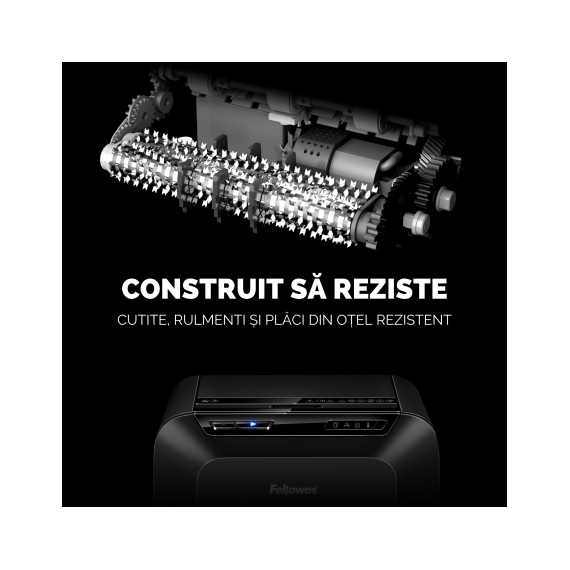 Distrugator documente hibrid, 90 coli, Micro-Cut, FELLOWES 90M - 5- Roveli