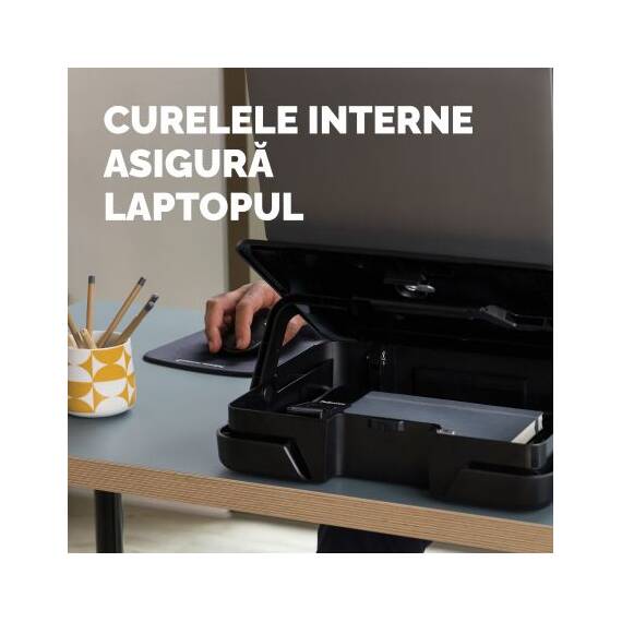 Geanta laptop cu suport ergonomic, FELLOWES Breyta, negru - 6- Roveli