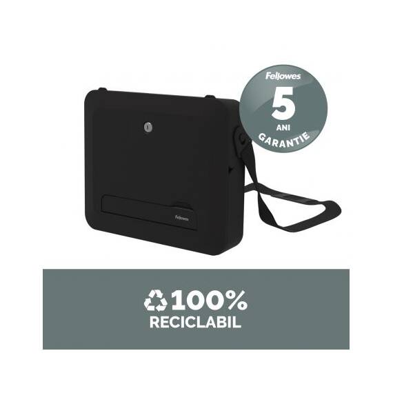 Geanta laptop cu suport ergonomic, FELLOWES Breyta, negru - 4- Roveli