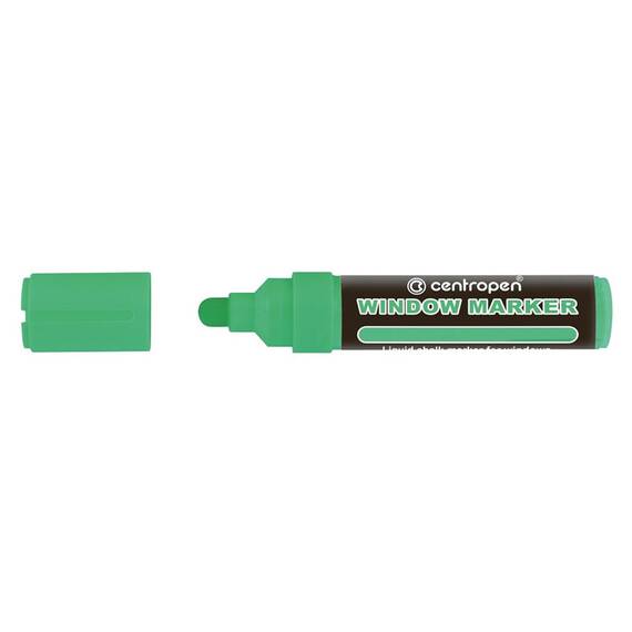 Marker creta lichida 2-15 mm, CENTROPEN 9121 Jumbo, Culoare (230): Verde Neon - 2- Roveli