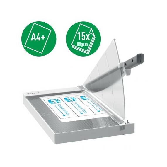 Ghilotina cu parghie si indicator laser, A4 Maxi, 15 coli, LEITZ Office Precision - - Roveli