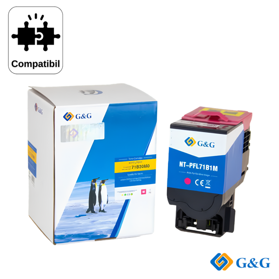Cartus toner compatibil G&G Magenta 71B20M0, pentru Lexmark CS317DN, 2.300 pagini - - Roveli