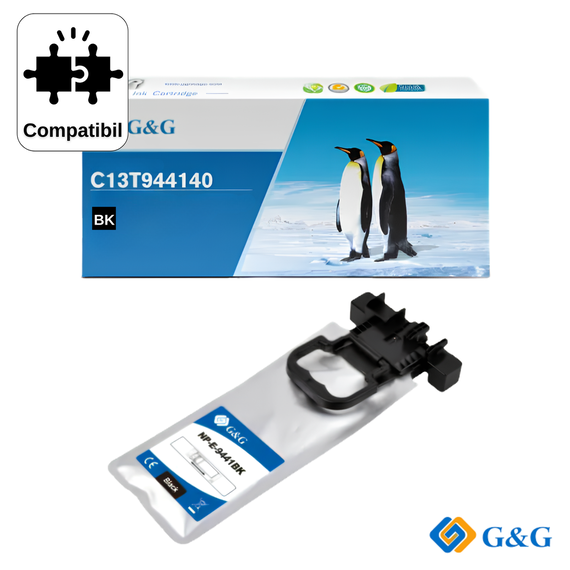 Cartus inkjet compatibil G&G Black C13T944140, pentru Epson WorkForce Pro WF-C5710DWF, 2.500 pagini - - Roveli