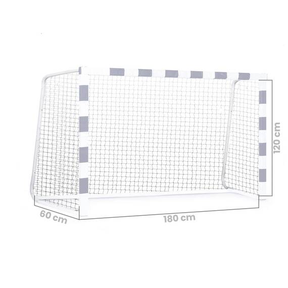 Plasa pentru portii de fotbal, de polietilena, cu franghii de prindere, 180 x 120 cm, alba - 4- Roveli
