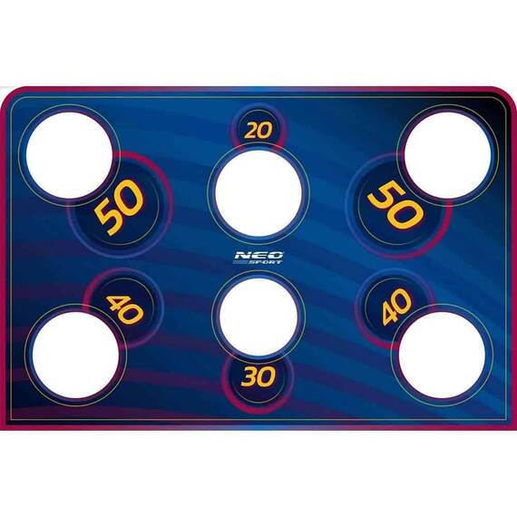 Covoras tinta pentru poarta de fotbal cu puncte, cu imprimare de inalta calitate, cu elemente de prindere incluse, 180 x 120 cm, albastru - - Roveli