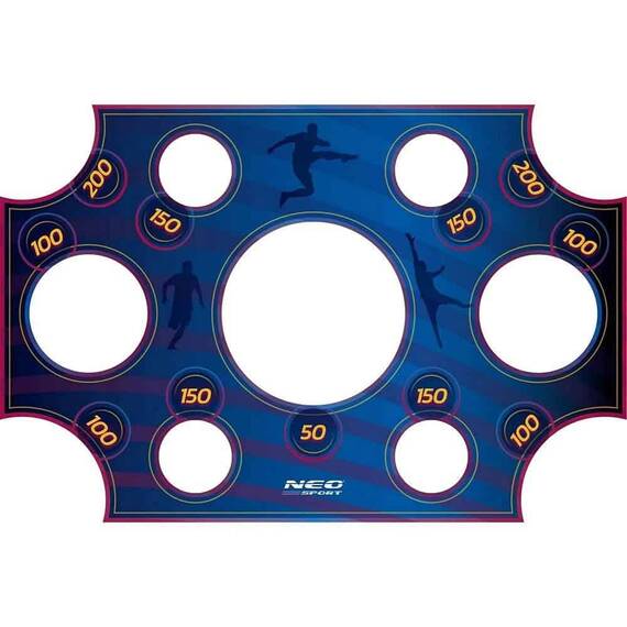 Covoras tinta pentru poarta de fotbal cu puncte, cu imprimare de inalta calitate, cu elemente de prindere incluse, 300 x 200 cm, albastru - - Roveli