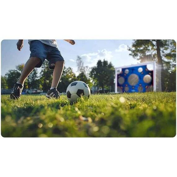 Covoras tinta pentru poarta de fotbal cu puncte, cu imprimare de inalta calitate, cu elemente de prindere incluse, 300 x 200 cm, albastru - 8- Roveli