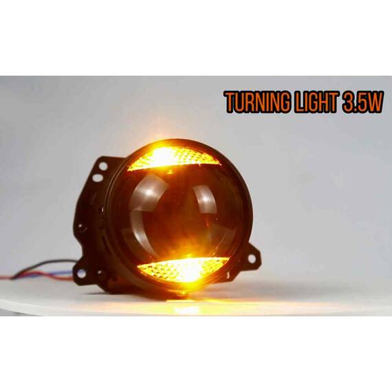 Set lupe LED far 12V cu functie de lumina de zi DRL si semnalizare 6000K Cod: NVEL-LENS-DRL01 - 3- Roveli