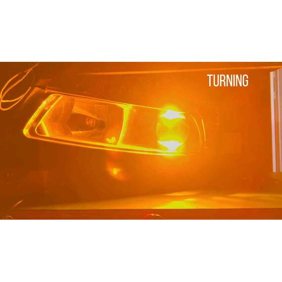 Set lupe LED far 12V cu functie de lumina de zi DRL si semnalizare 6000K Cod: NVEL-LENS-DRL01 - 4- Roveli