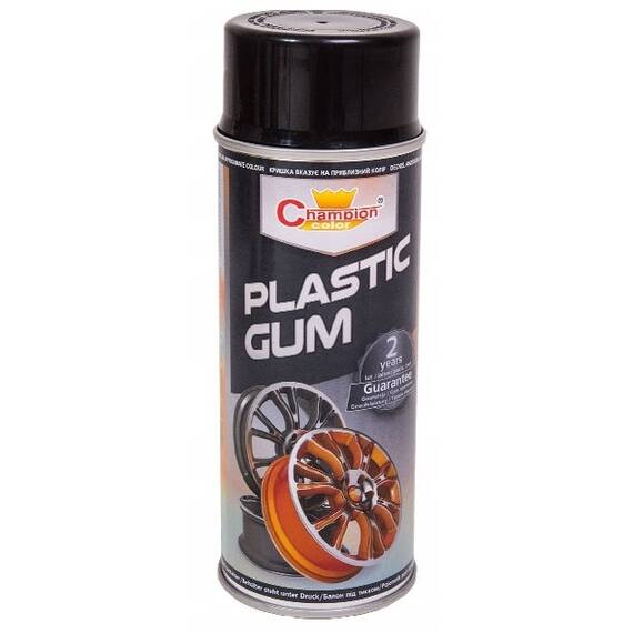 Spray Vopsea Cauciucata pentru Jante, culoare Neagra, 400ml, Champion Color - 2- Roveli