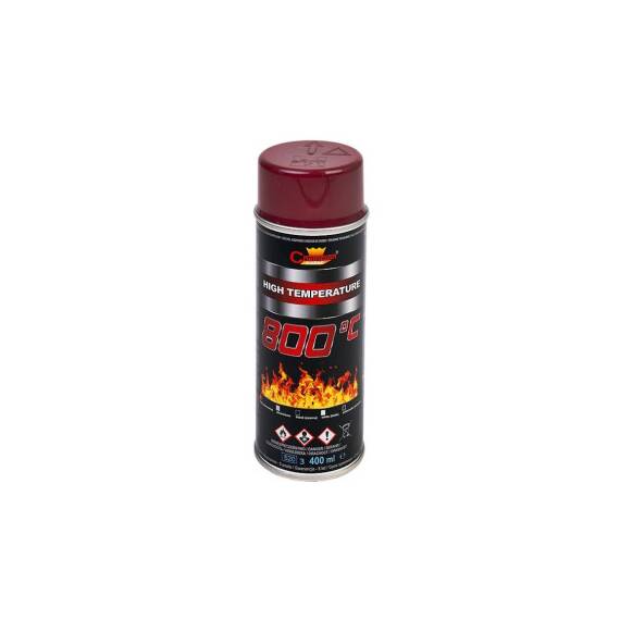 Spray vopsea rezistent termic 800°C rosu Champion profesional 400ml - - Roveli